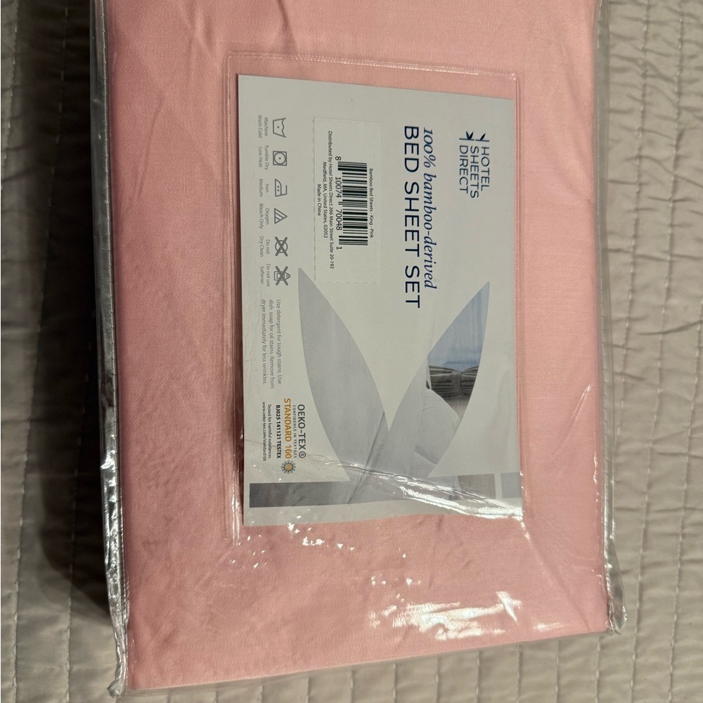 Brand new King size PINK 100%Bamboo Sheet Set